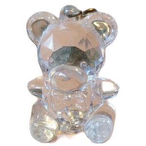 VINTAGE CLEAR ACRYLIC TEDDY BEAR CEILING FAN-LIGHT-LAMP- ORNAMENT